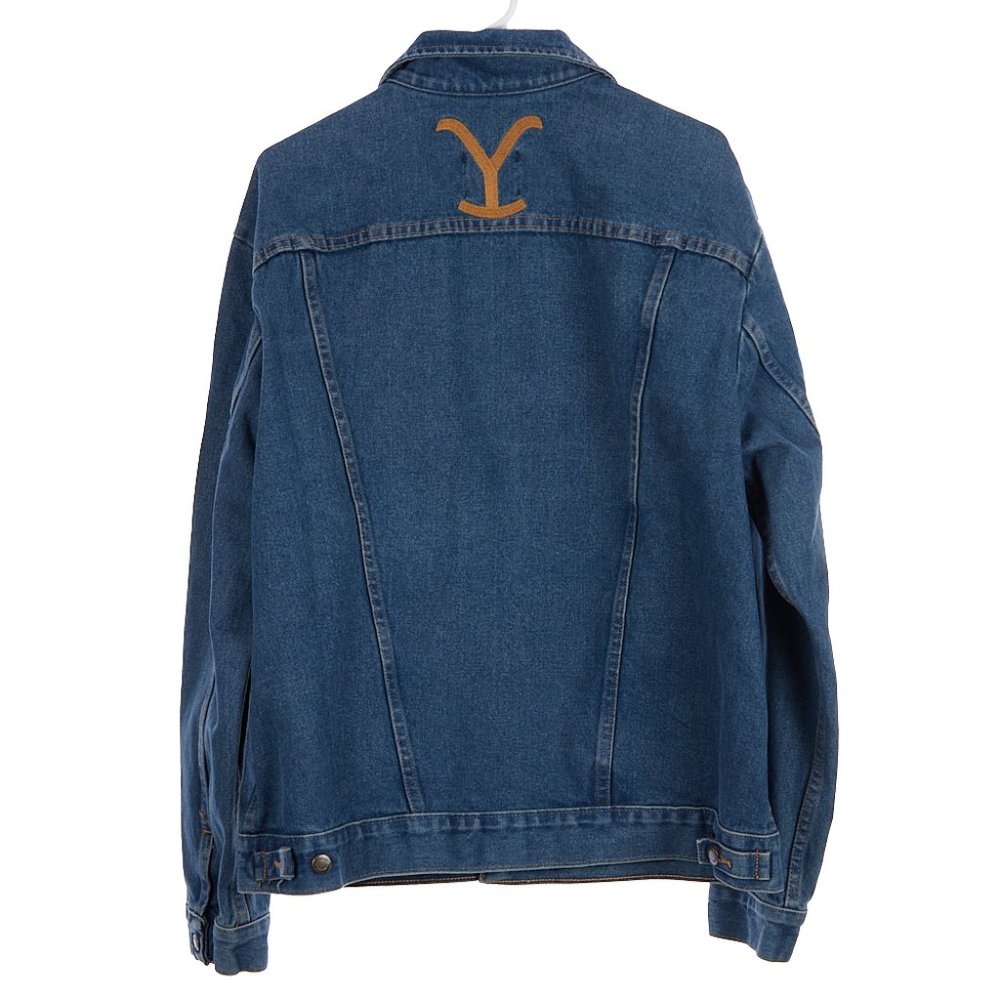 Wrangler Yellowstone Dutton Ranch Jean Denim Jacket Size Large - Picture 7 of 8